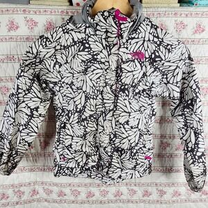 The‎ North Face Windbreaker Jacket Full Zip Hooded Butterfly Print Girls Small